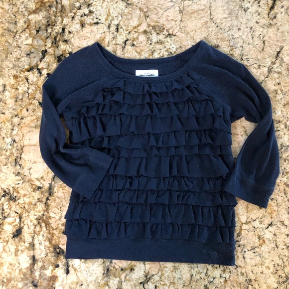 Abercrombie Cotton Ruffle Top Tee Blouse vintage Girl’s - Picture 7 of 7